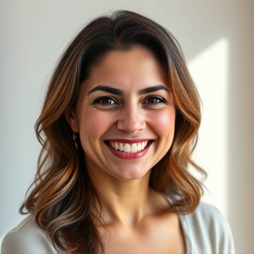 Foto de Carolina Ferreira, sorrindo e confiante, consultora de comunicaäão e instrutora do workshop